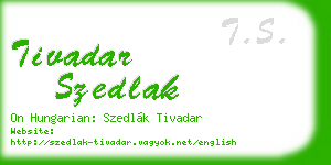 tivadar szedlak business card